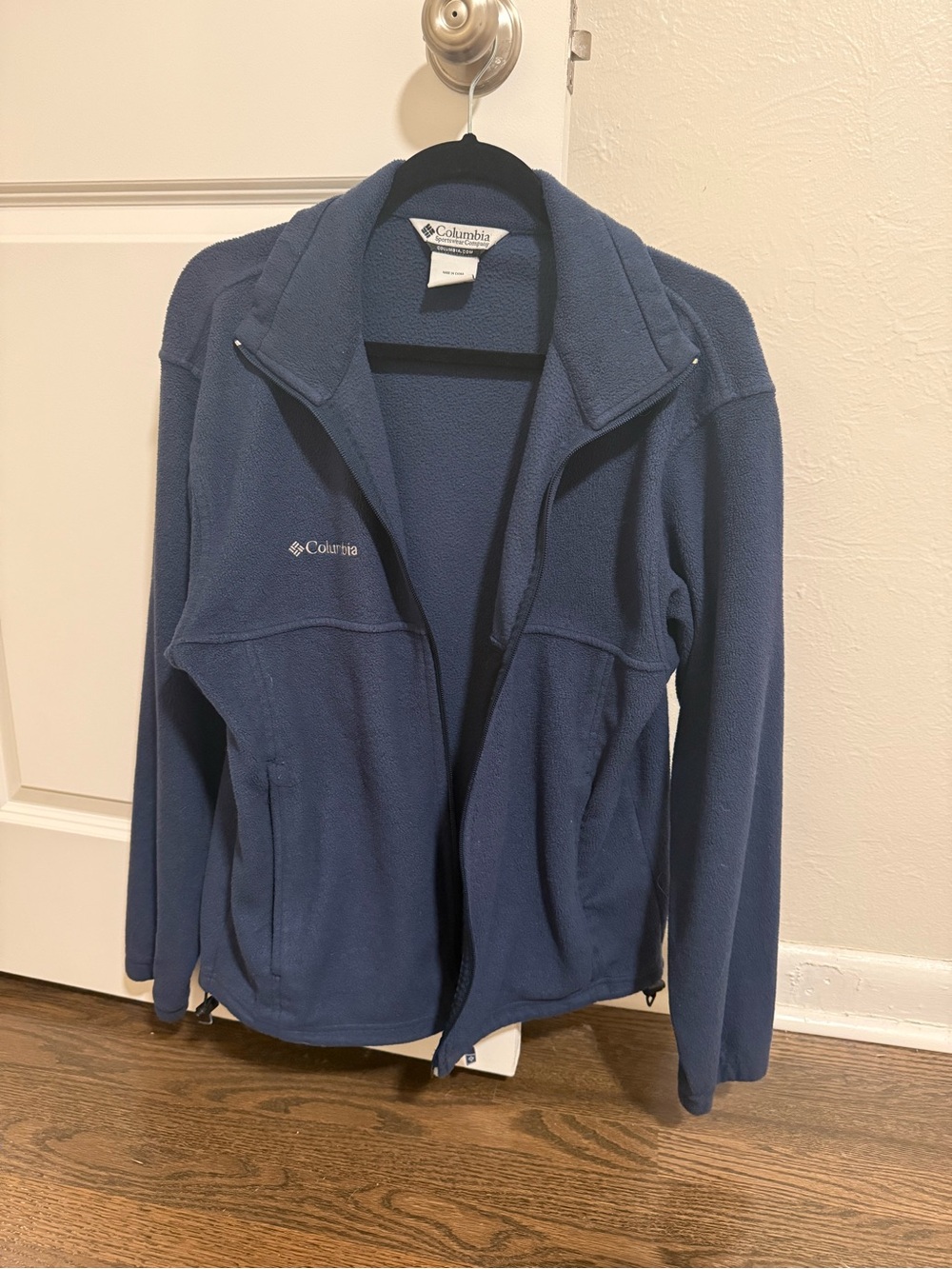 Columbia Navy Blue Zip-Front Fleece Jacket